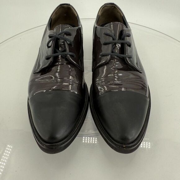 Paul Green Emmy Oxfords US 6 UK 3.5 Black Patent Leather Cap Toe Lace Up Shoes - Picture 15 of 16